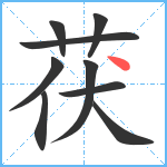 茯笔顺分解图片9