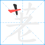 荖笔顺分解图片2