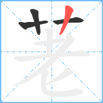 荖笔顺分解图片4