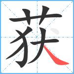 获笔顺分解图片9