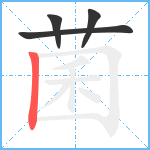 菌笔顺分解图片4