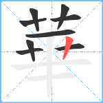 華笔顺分解图片9