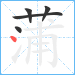 蒲笔顺分解图片5