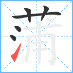 蒲笔顺分解图片6