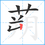 蒴笔顺分解图片8