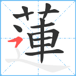 蓮笔顺分解图片13