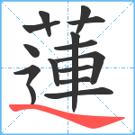 蓮笔顺分解图片15