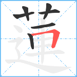 蓮笔顺分解图片7