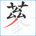 蔘笔顺分解图片11