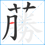 蕂笔顺分解图片7