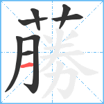 蕂笔顺分解图片8