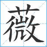 薇笔顺分解图片17