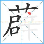 薜笔顺分解图片10