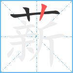 薪笔顺分解图片3