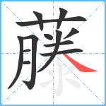 藤笔顺分解图片13