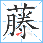 藤笔顺分解图片16