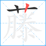 藤笔顺分解图片3