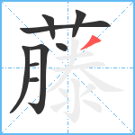 藤笔顺分解图片9