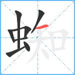 蜘笔顺分解图片8