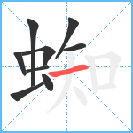 蜘笔顺分解图片9