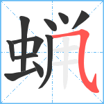 蝋笔顺分解图片11