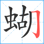 蝴笔顺分解图片13