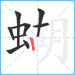 蝴笔顺分解图片9