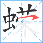 蝾笔顺分解图片11