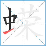 蝾笔顺分解图片5