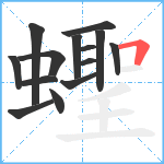 蟶笔顺分解图片14