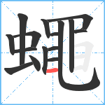 蠅笔顺分解图片16