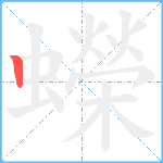 蠑笔顺分解图片1