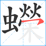 蠑笔顺分解图片16