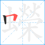 蠑笔顺分解图片2