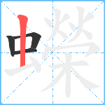 蠑笔顺分解图片4