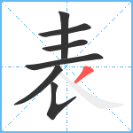 表笔顺分解图片7