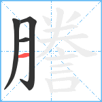 謄笔顺分解图片4