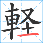 軽笔顺分解图片12