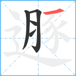 遯笔顺分解图片5