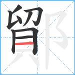 鄮笔顺分解图片9