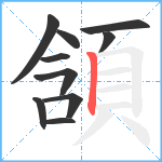 頷笔顺分解图片10