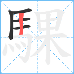 騍笔顺分解图片5