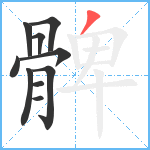 髀笔顺分解图片10