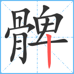 髀笔顺分解图片17