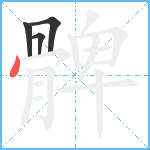 髀笔顺分解图片4