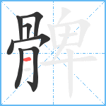 髀笔顺分解图片8