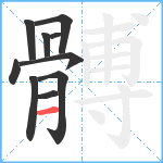 髆笔顺分解图片10