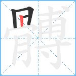 髆笔顺分解图片4