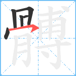 髆笔顺分解图片6