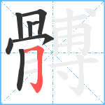 髆笔顺分解图片8